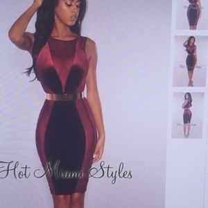 Hot Miami Styles Velvet Dress